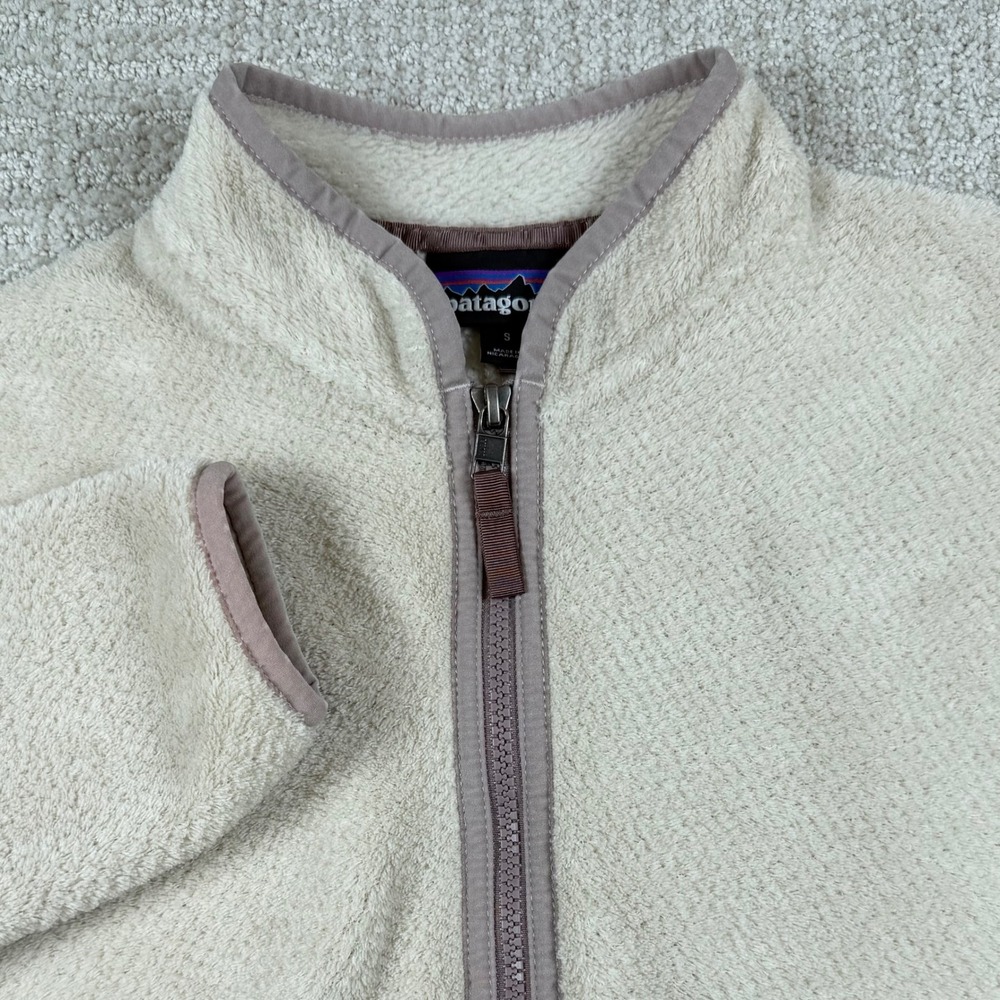Patagonia Womens Small Re-Tool 1/2 Zip Fleece Cream Pullover Sweater 25340